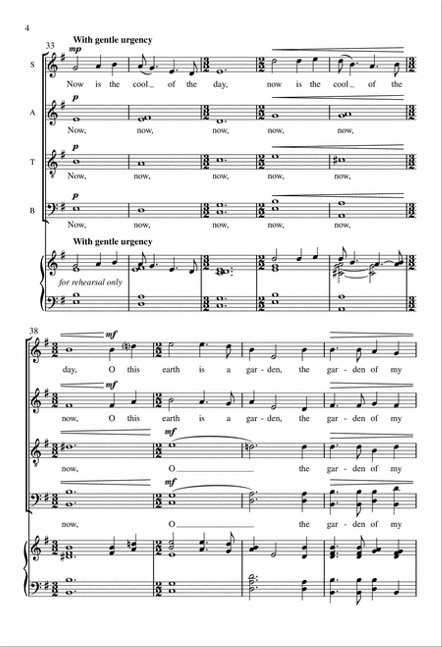 Now Is the Cool of the Day 4-Part scores gallery preview page 4
