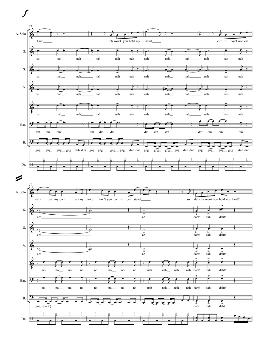Hold My Hand Hold My Hand Divisi scores gallery preview page 4