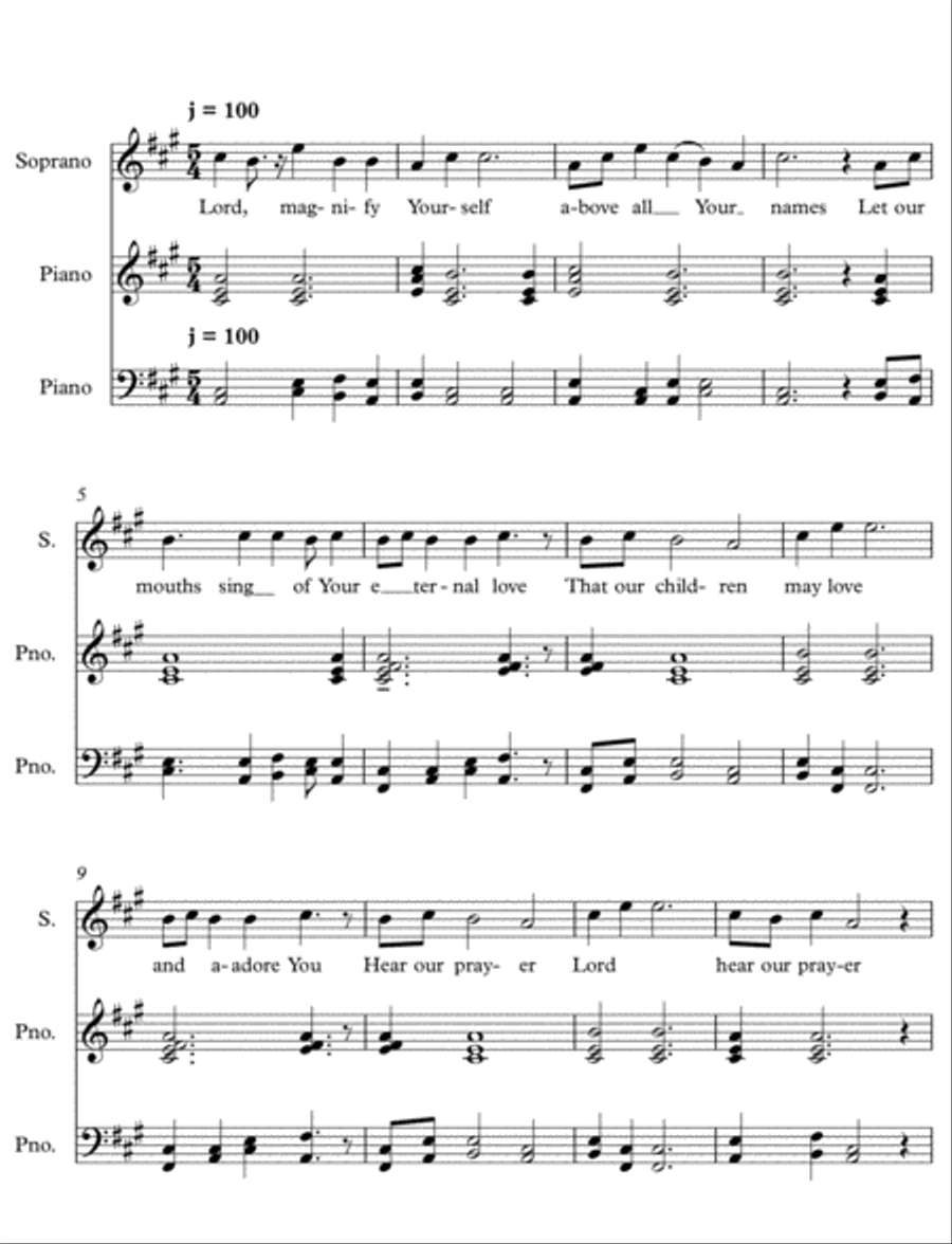 Come Almighty King Voice scores gallery preview page 1