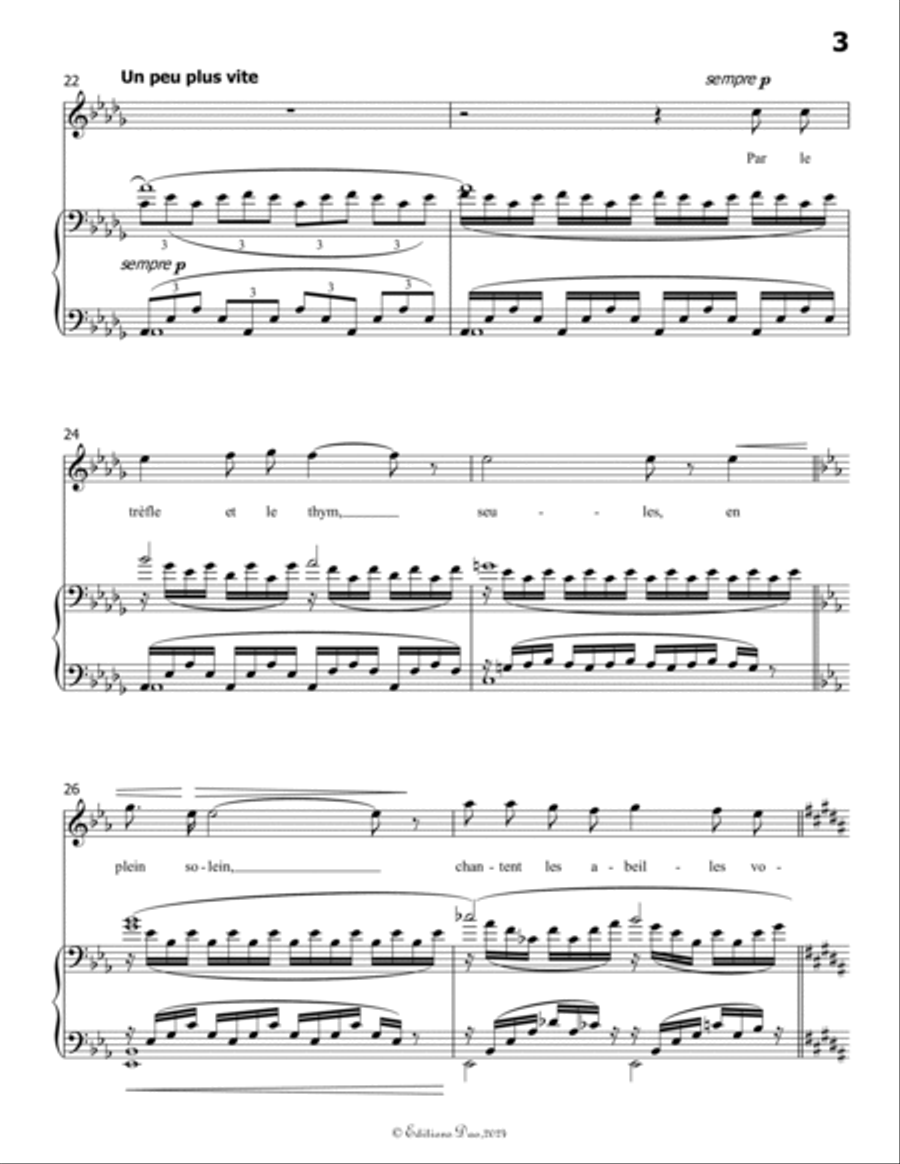 Phidylé, by Henri Duparc, in C Major Voice scores gallery preview page 5