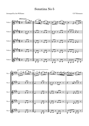 Violin Sonatina No 5 in E Major