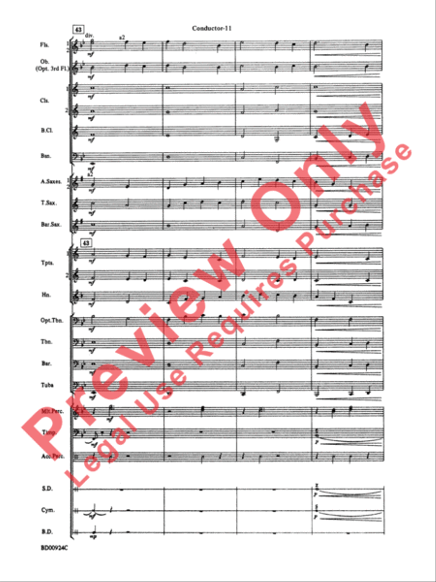 Affirmation Overture Concert Band scores gallery preview page 13