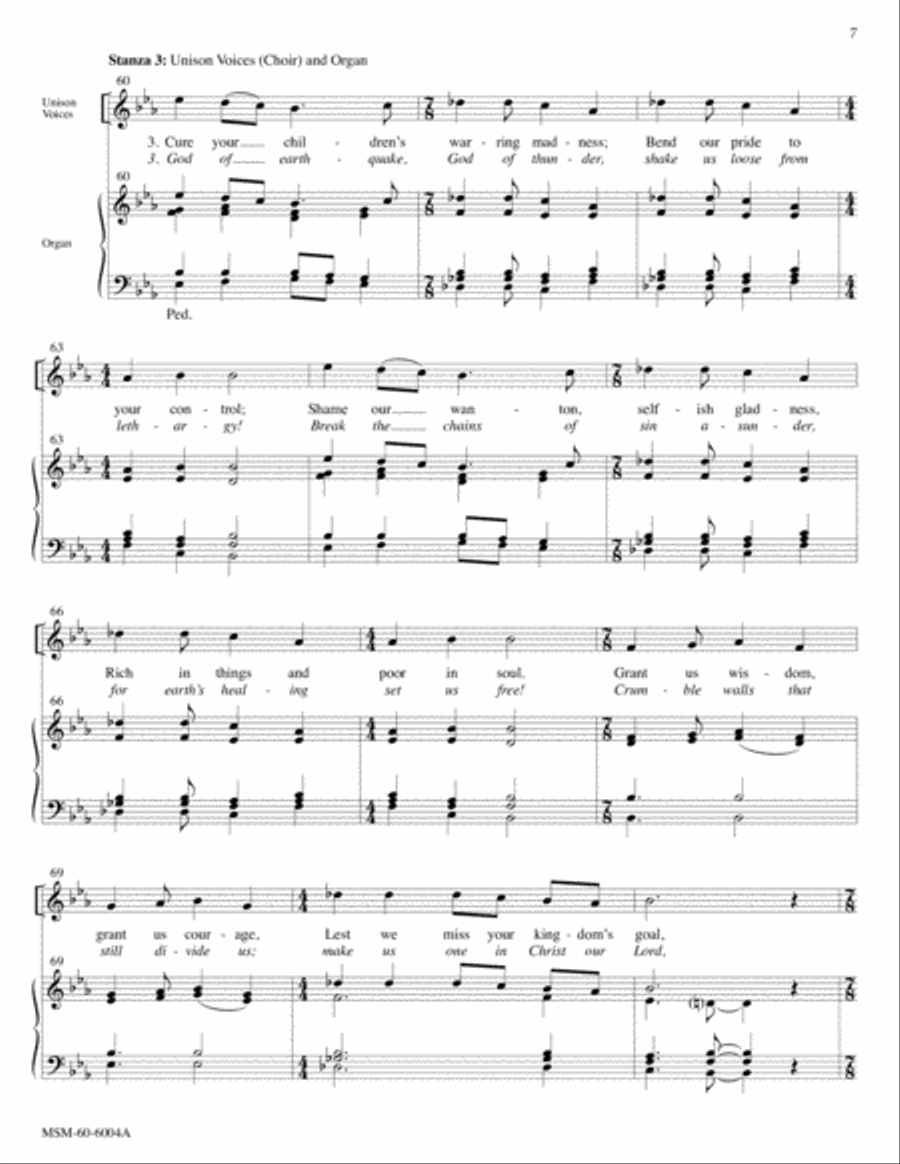 God of Grace and God of Glory God of Tempest, God of Whirlwind (Full Score) Choir scores gallery preview page 5