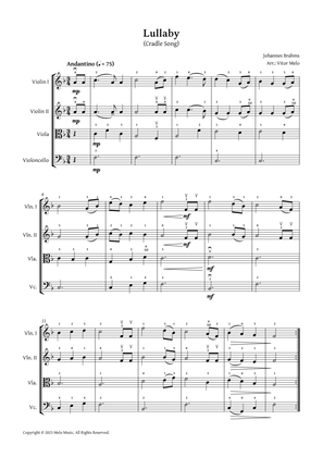 Brahms Lullaby - String Quartet