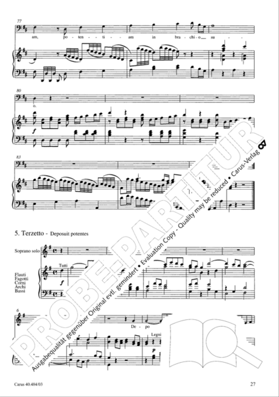 Magnificat in D ATB scores gallery preview page 28