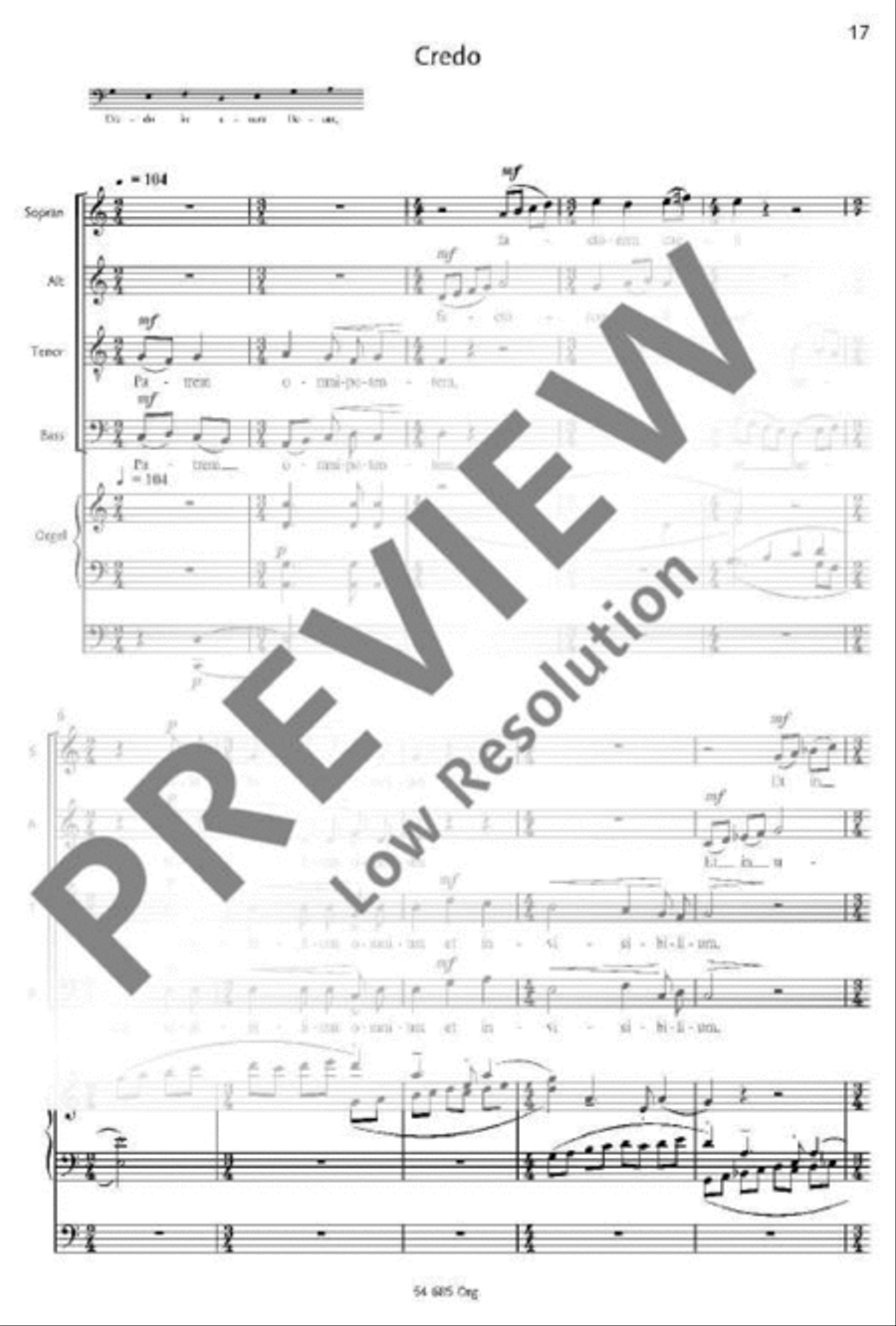 Missa brevis Mixed Choir scores gallery preview page 14
