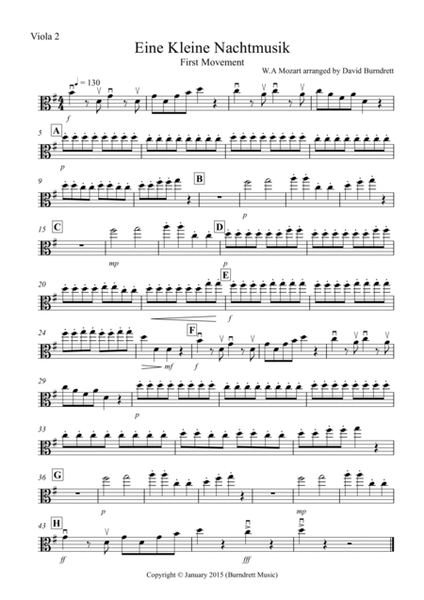 Eine Kleine (1st movement) for Viola Quartet image number null