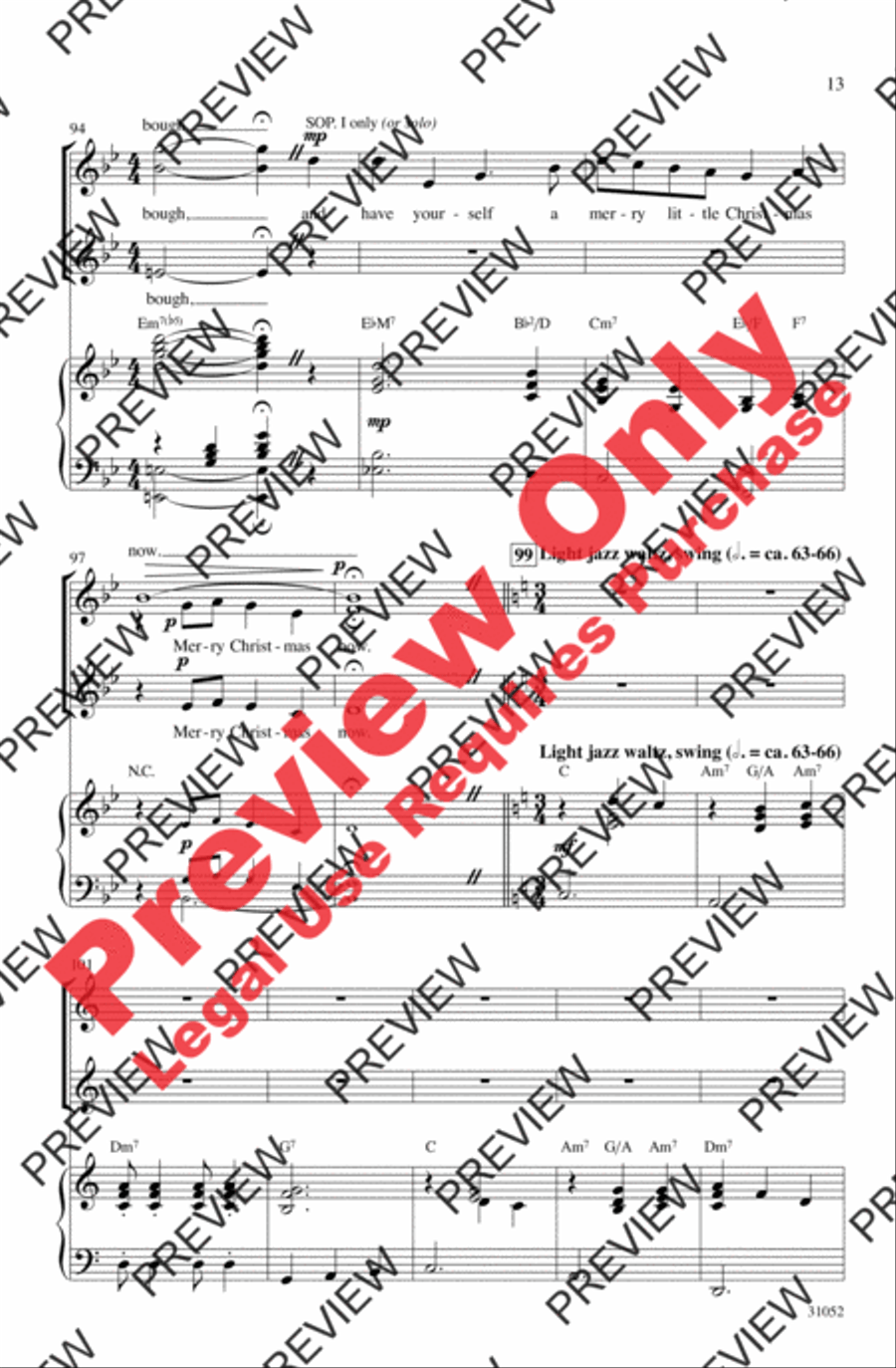 Christmas Pops Trio (A Medley) Women's Choir scores gallery preview page 13