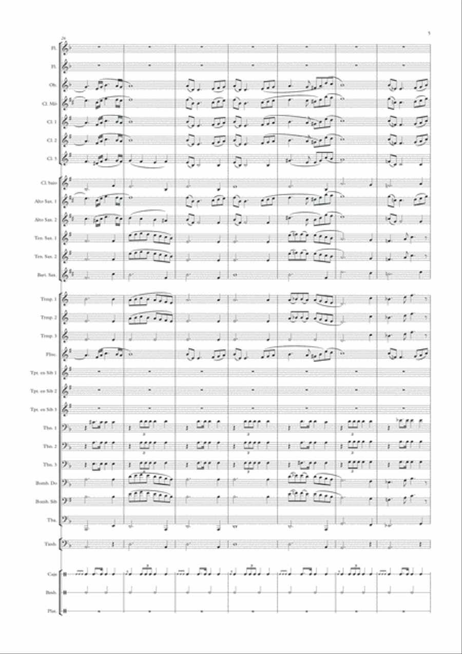 La Virgen de la Soledad Concert Band scores gallery preview page 5