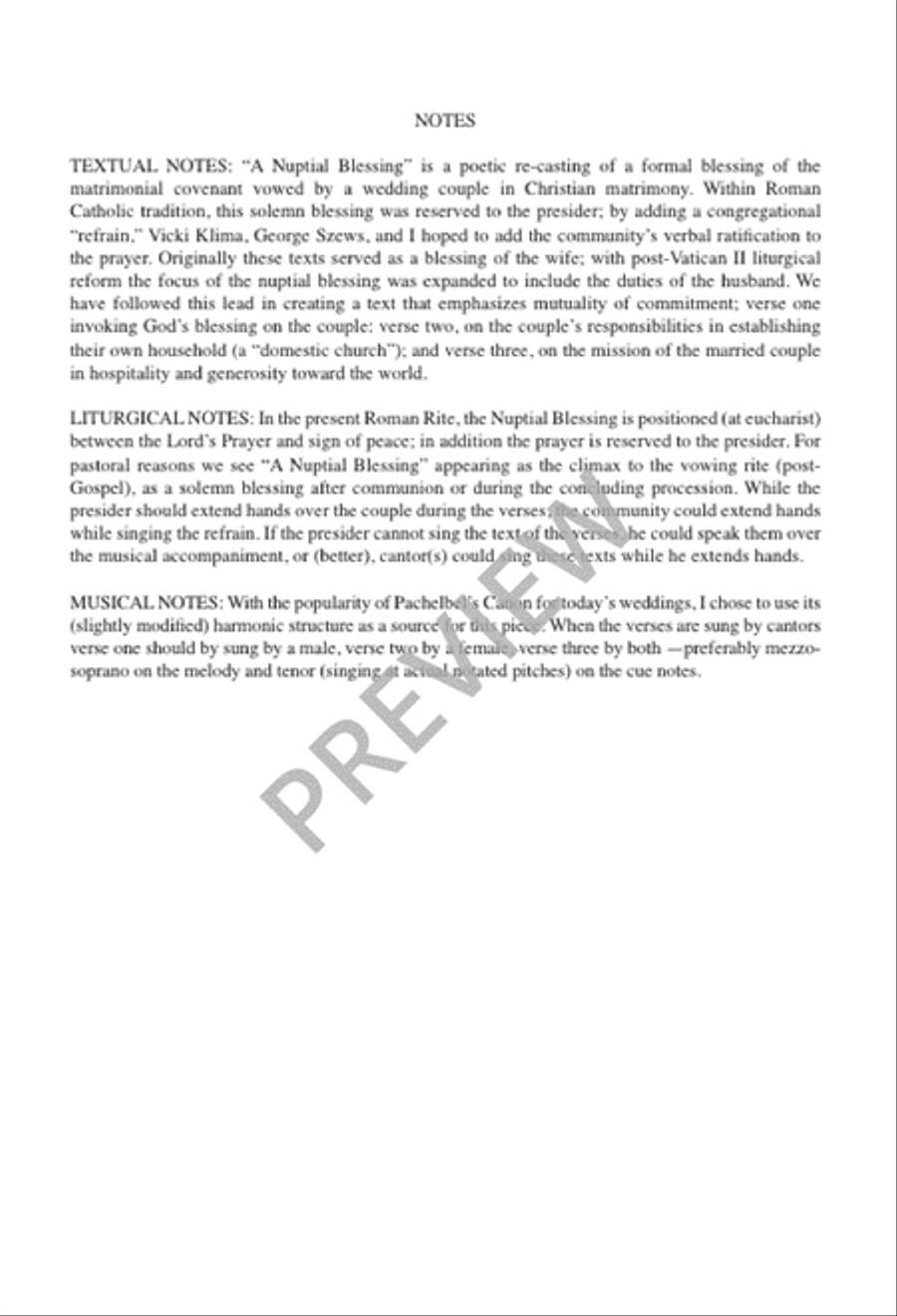 A Nuptial Blessing - SATB edition 4-Part scores gallery preview page 12