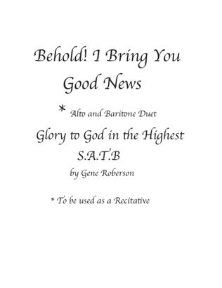 Book cover for Glory to God in the Highest Choral with Vocal Duet