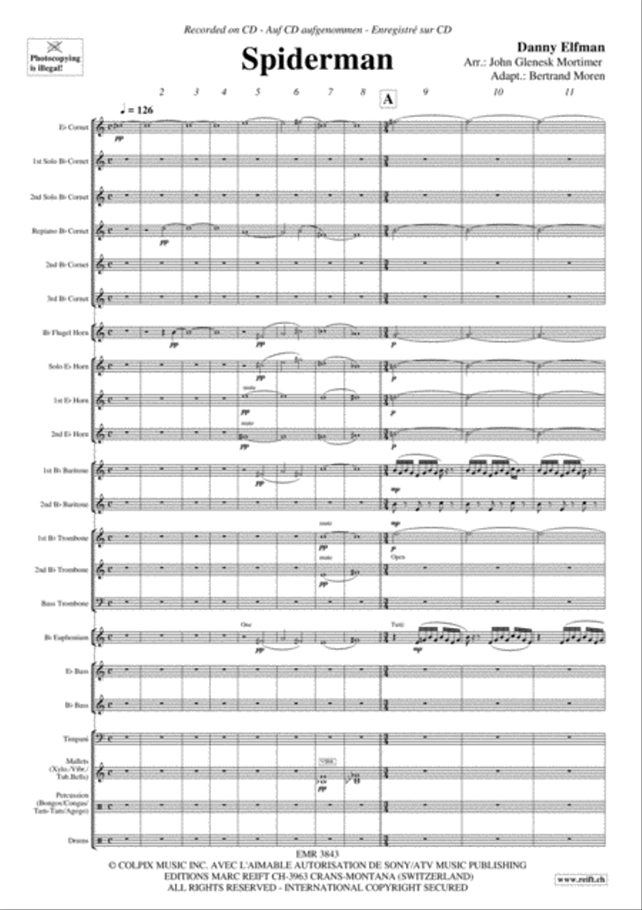 Spiderman Brass Band scores gallery preview page 4