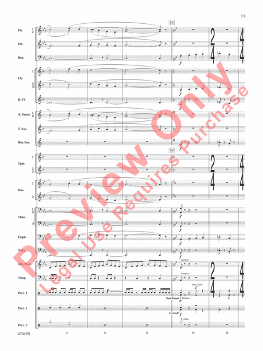Blessed Are They Concert Band scores gallery preview page 14