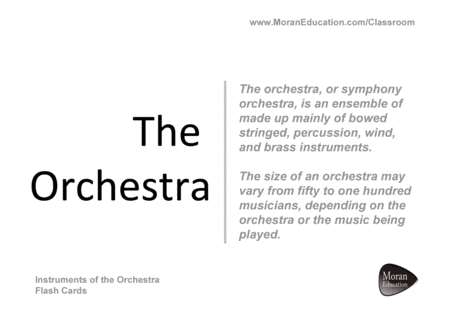 Instruments of the Orchestra Flash Cards