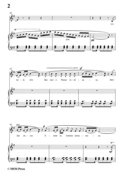 Bizet-Le Matin in e minor,for voice and piano image number null