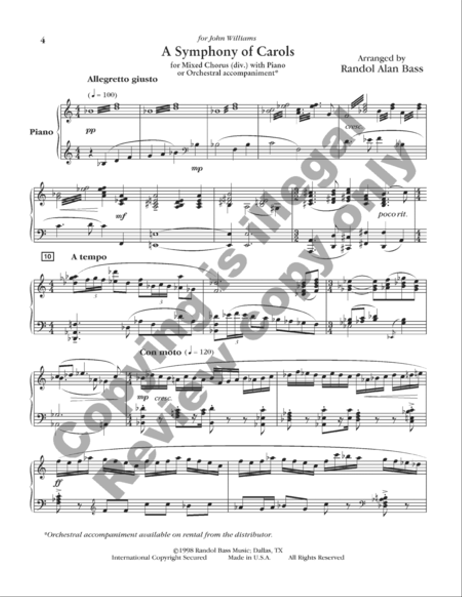 A Symphony of Carols (Choral Score) 4-Part scores gallery preview page 20