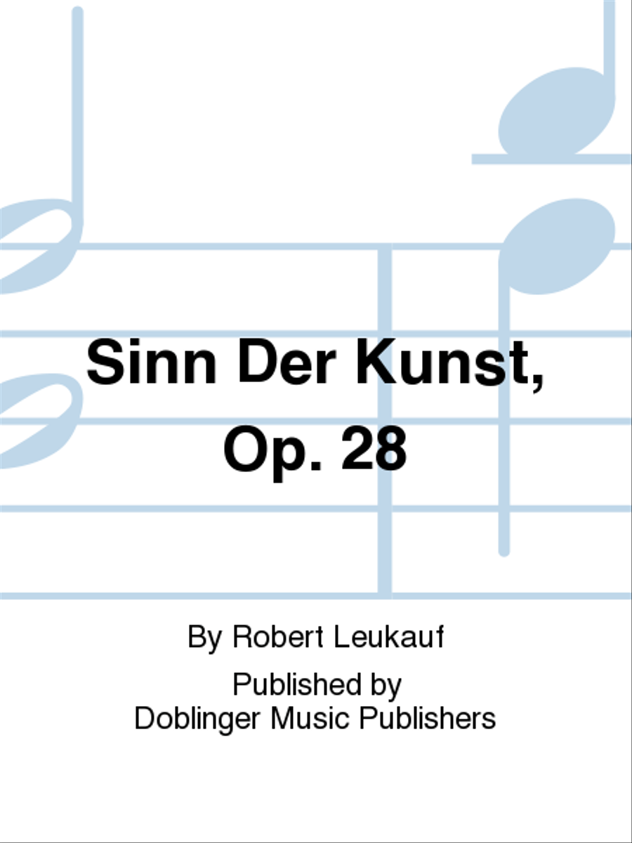 Sinn der Kunst, op. 28 SATTB scores gallery preview page 1