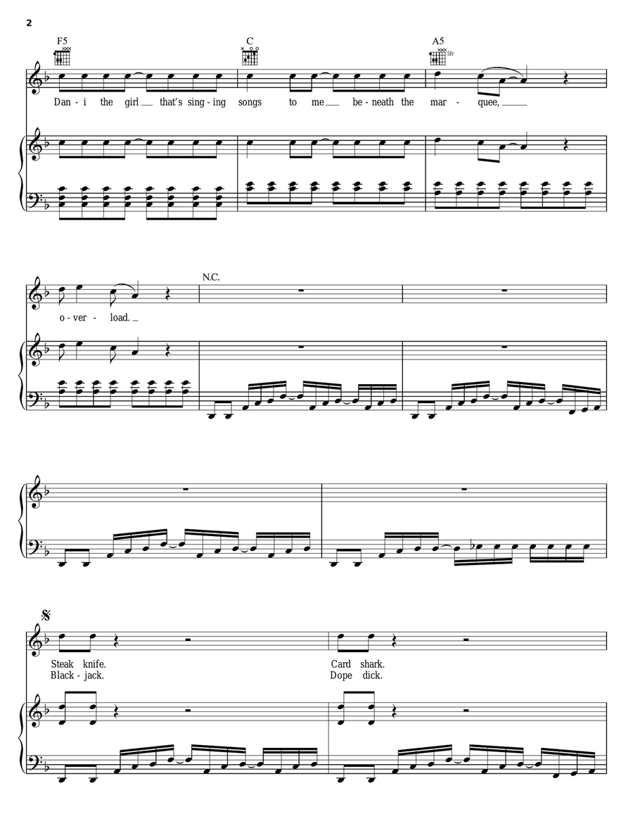 By The Way By The Way Piano, Vocal, Guitar scores gallery preview page 2