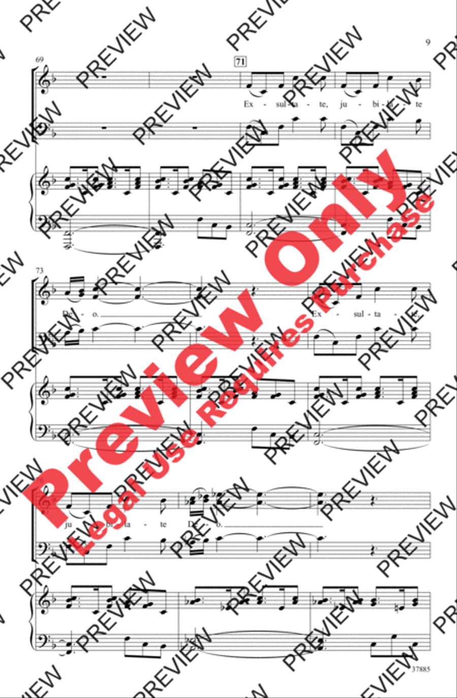 Exsultate, Jubilate 3-Part scores gallery preview page 9