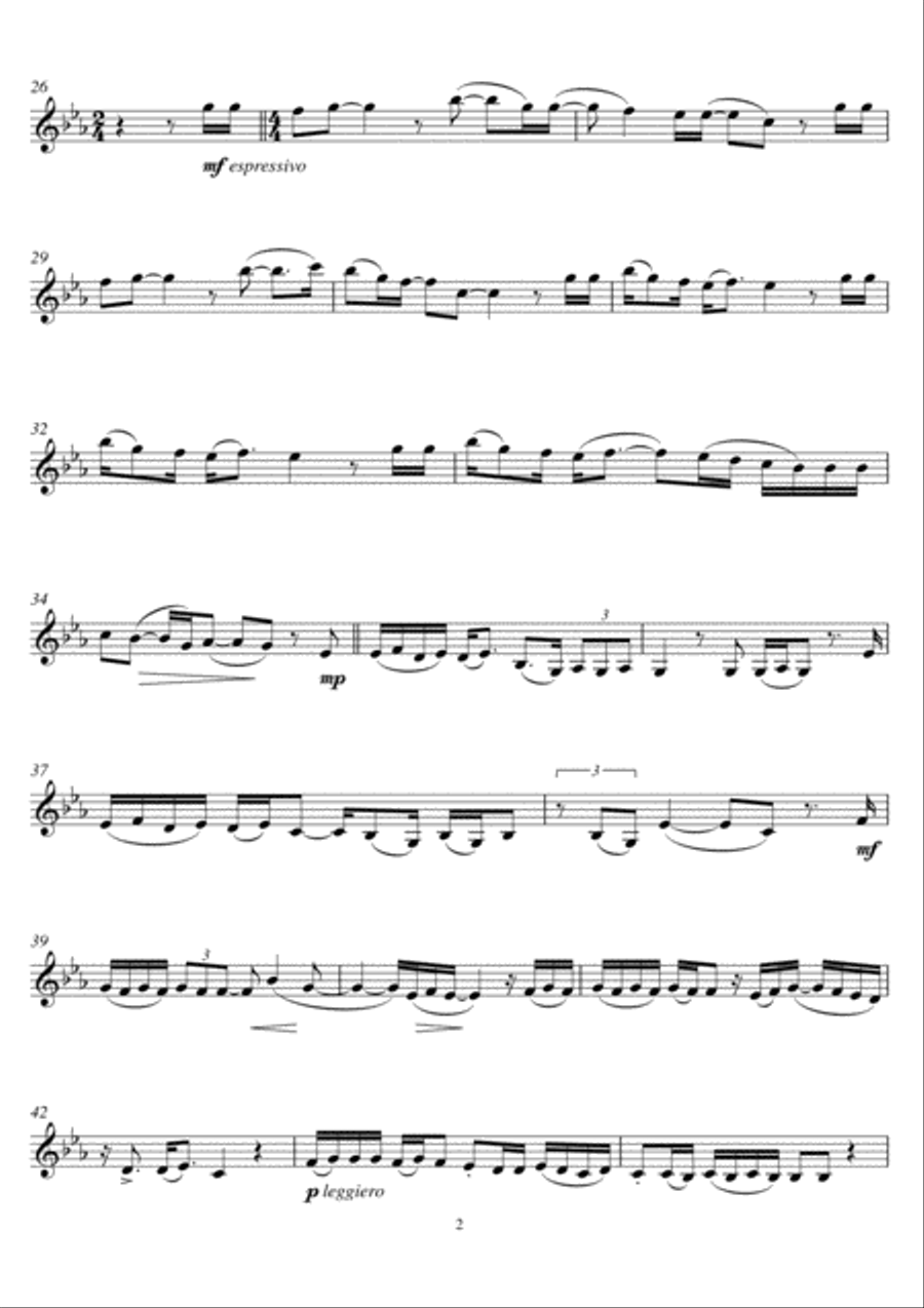 Hometown Glory Hometown Glory Clarinet Solo scores gallery preview page 2