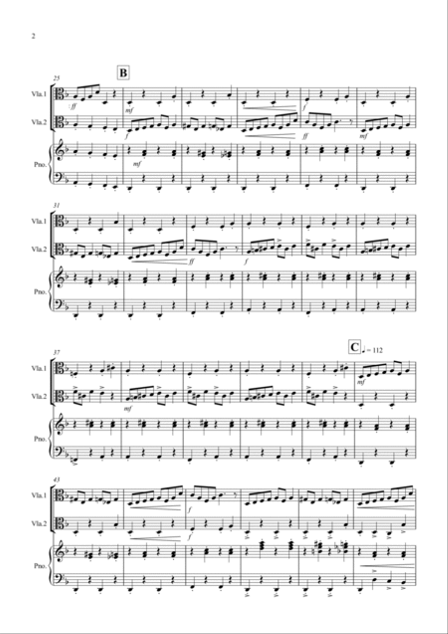 In the Hall of the Mountain King for Viola Duet