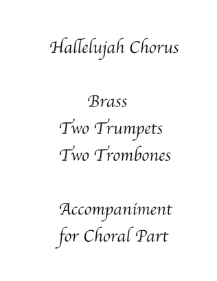 Hallelujah Chorus BRASS Accompaniment 4 parts
