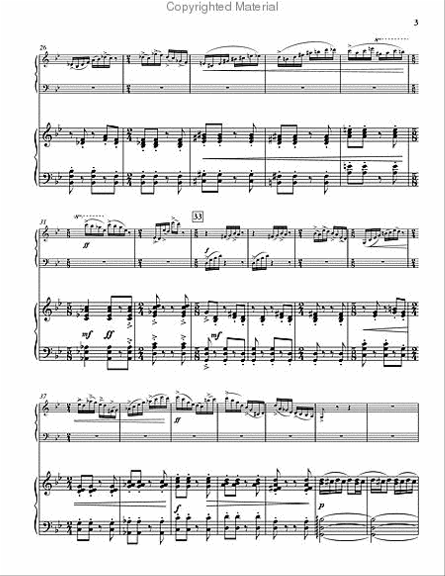 Concerto No. 2 for Marimba (piano reduction) Percussion Ensemble scores gallery preview page 4