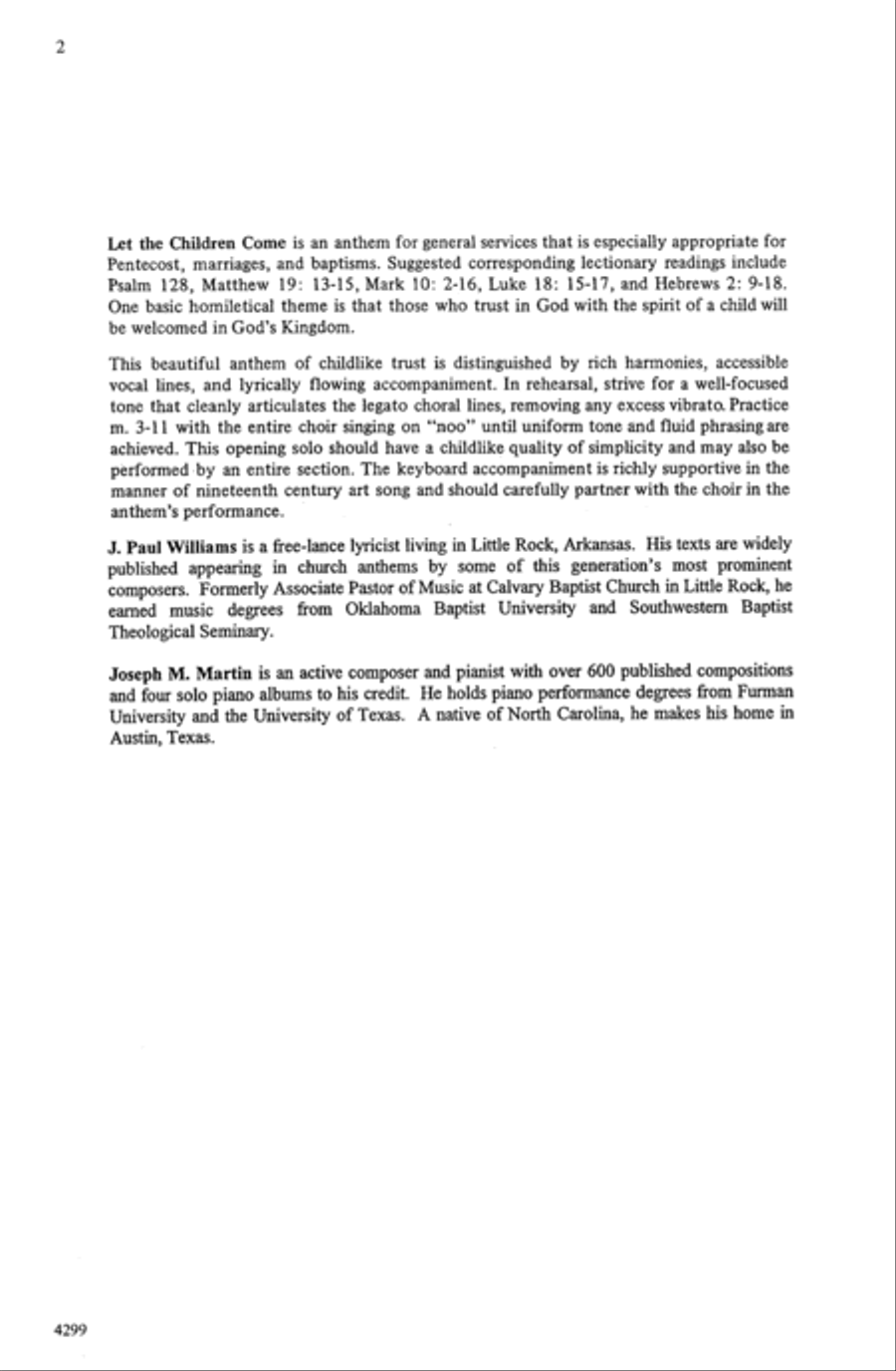 Let the Children Come 4-Part scores gallery preview page 2
