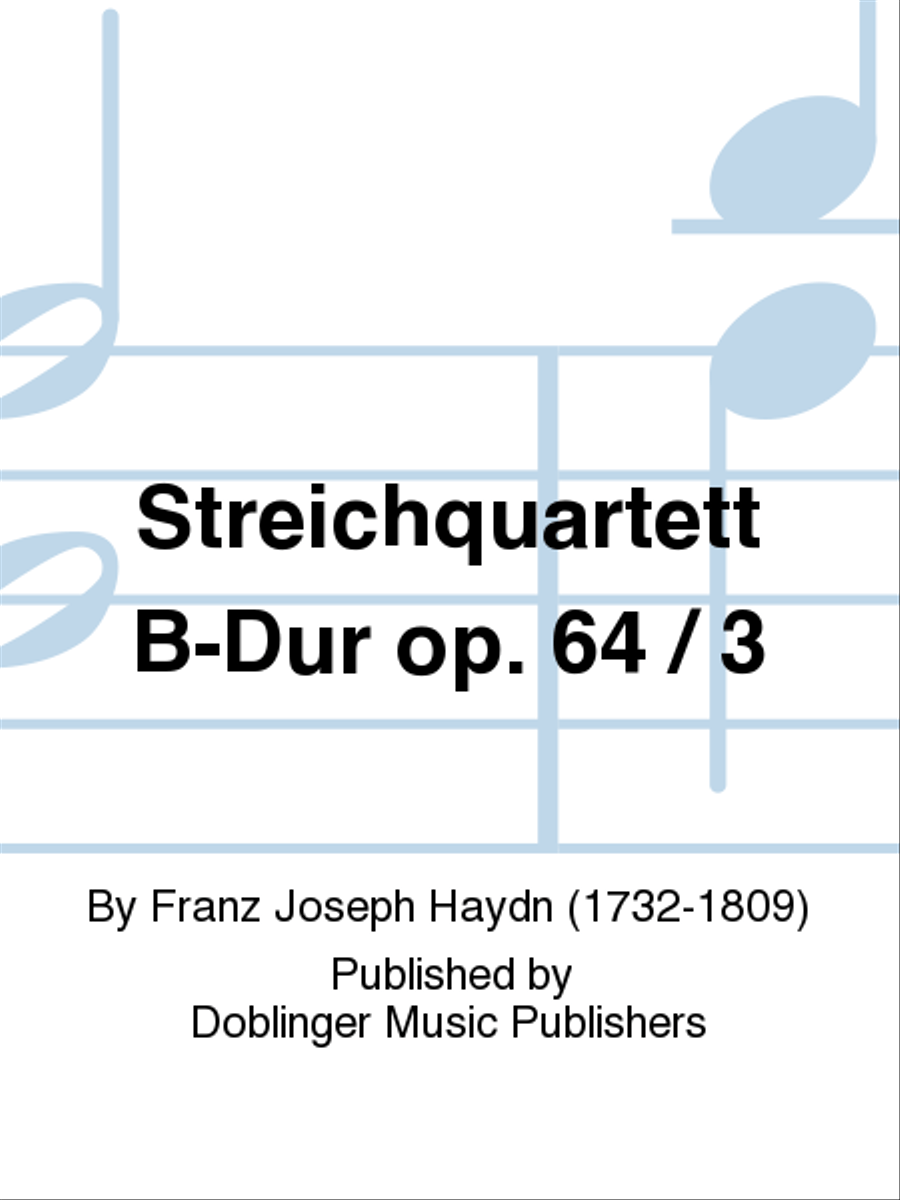Streichquartett B-Dur op. 64 / 3 String Quartet scores gallery preview page 1