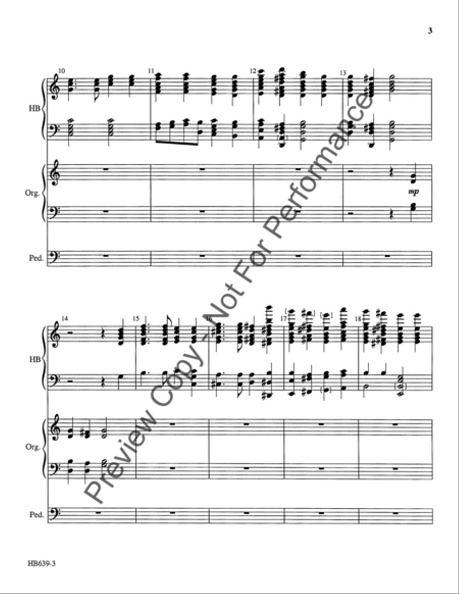 Strong to Save - organ and handbell score Handbell Choir scores gallery preview page 4
