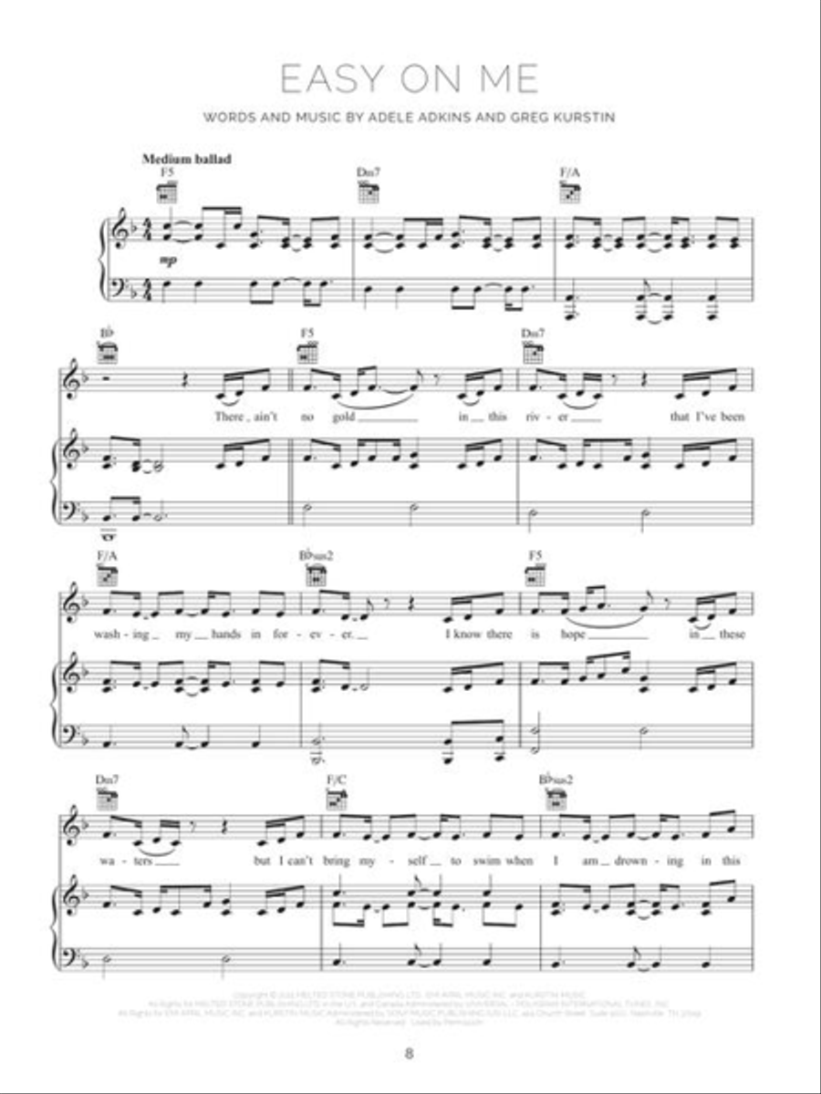 Adele – 30 Piano, Vocal, Guitar scores gallery preview page 5
