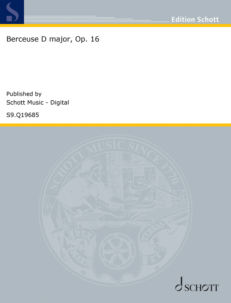 Berceuse D major, Op. 16 Violin Solo scores gallery preview page 1