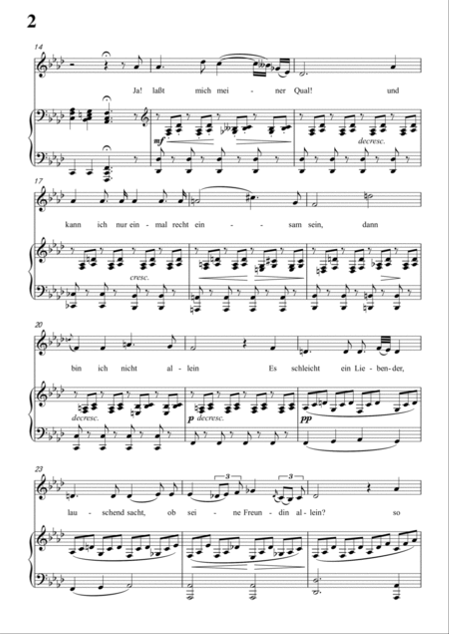 Schubert-Gesänge des Harfners,Op.12 No.1 in f minor,for Vocal and Piano Voice scores gallery preview page 3