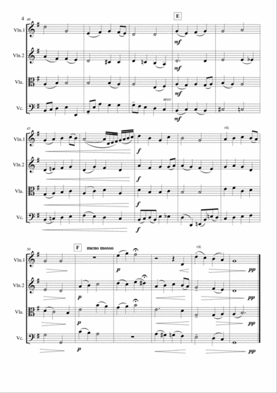 Dóchas linn Naomh Pádraig String Quartet scores gallery preview page 4