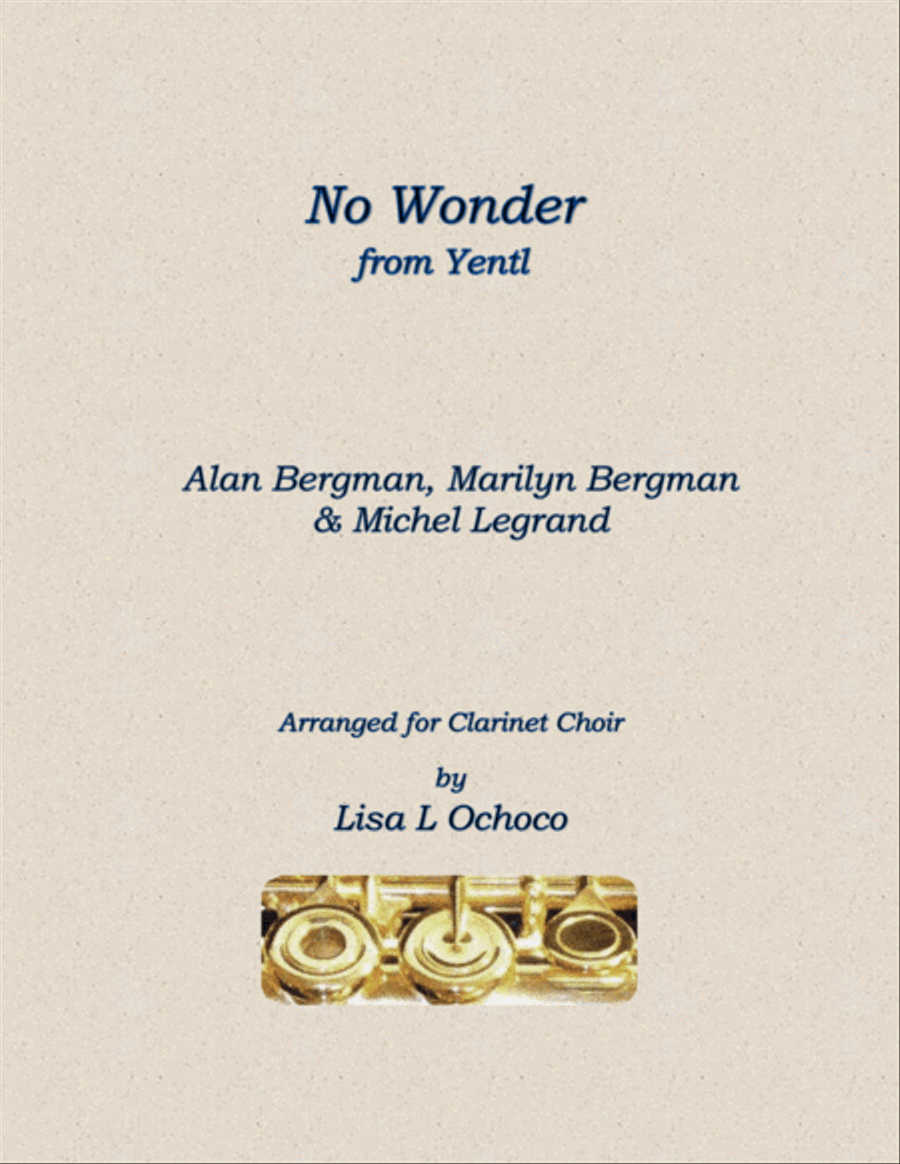 No Wonder Clarinet Choir scores gallery preview page 1