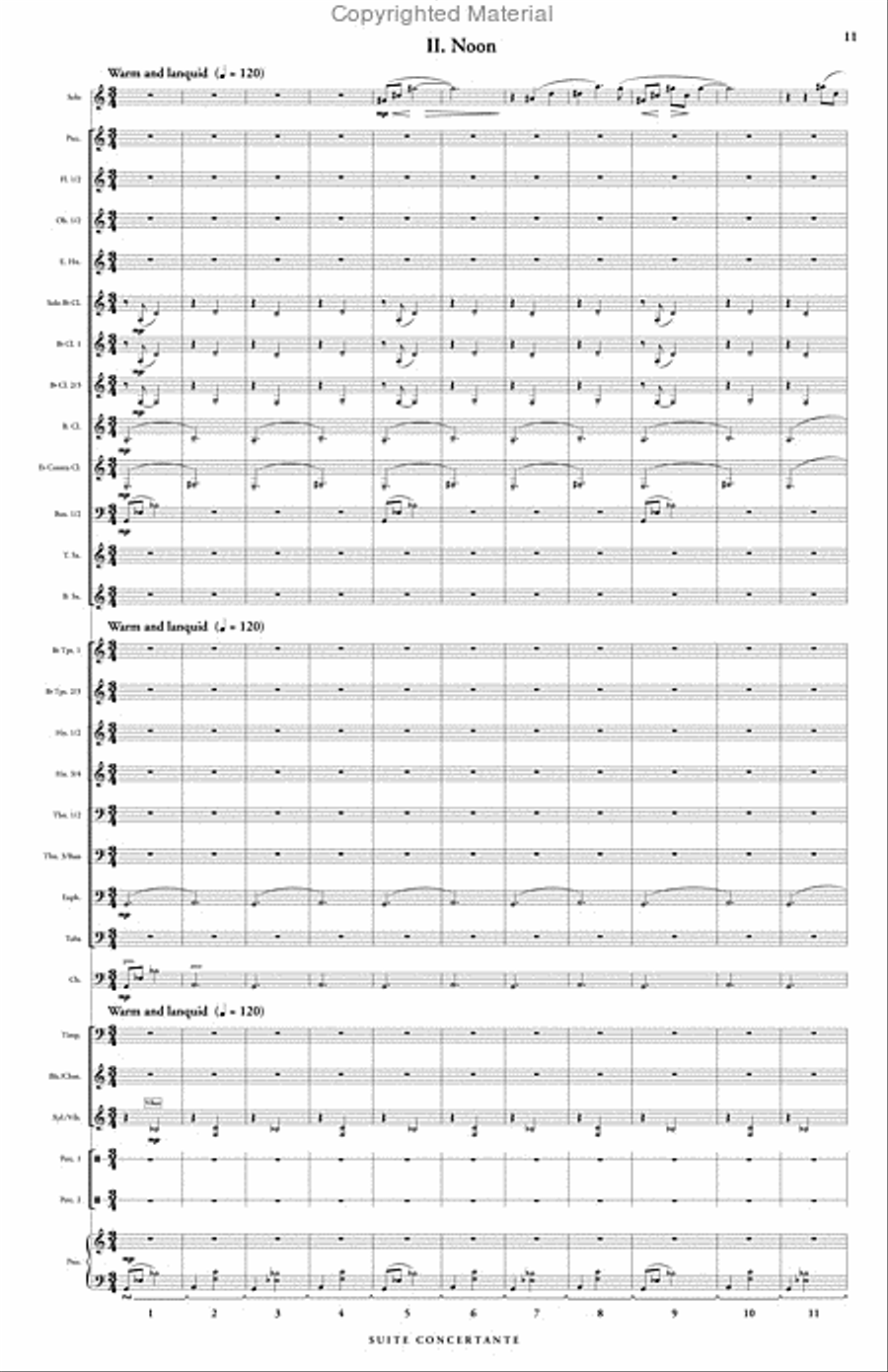 Suite Concertante for Alto Saxophone & Wind Orchestra (score & parts) Concert Band scores gallery preview page 12