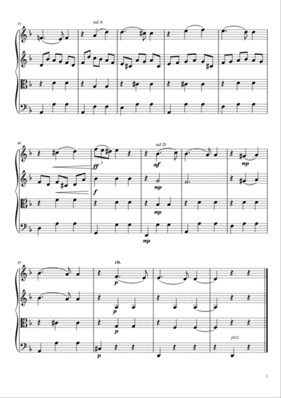 Dark Eyes String Quartet scores gallery preview page 4