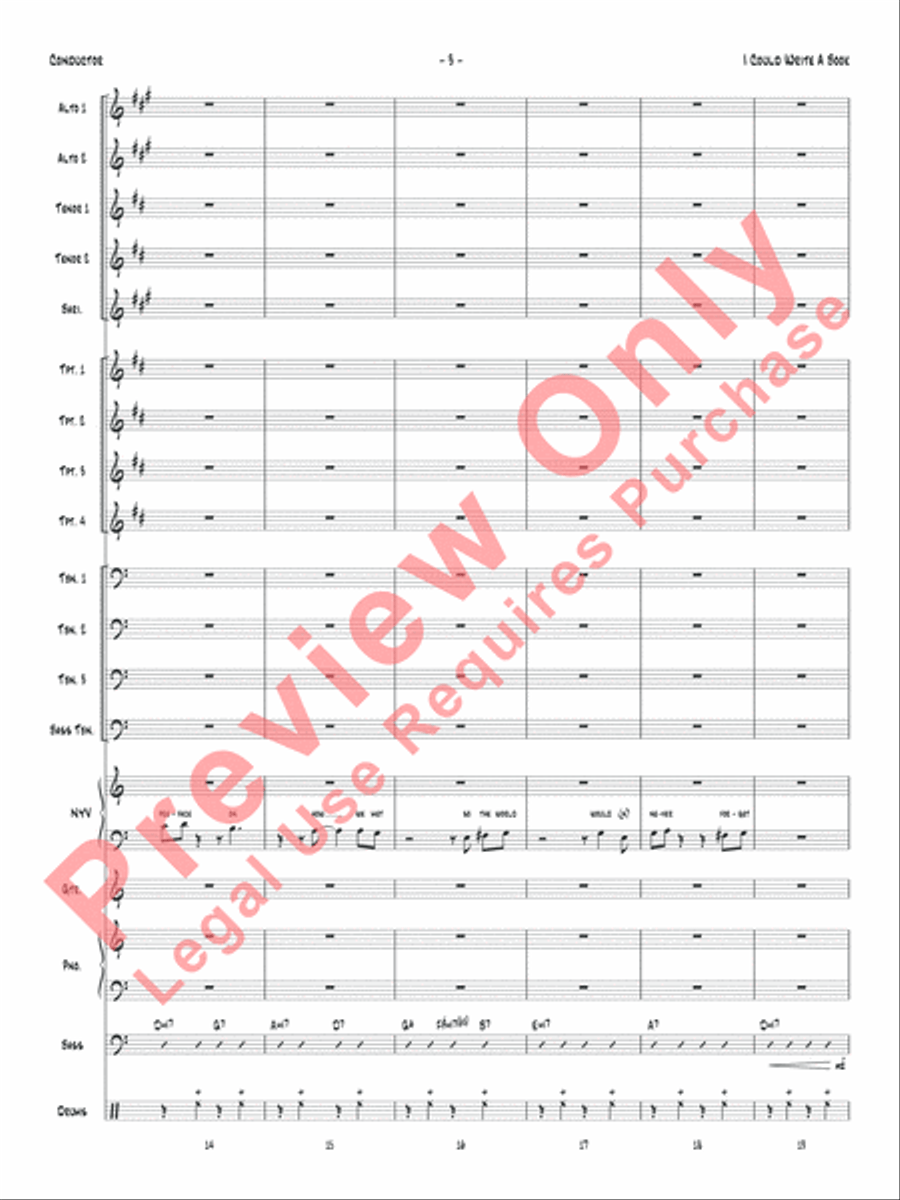 I Could Write a Book Jazz Ensemble scores gallery preview page 6