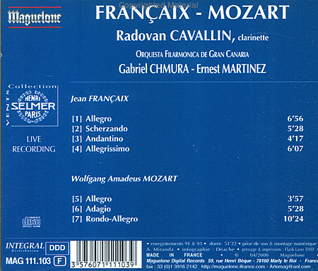 Mozart Francaix: Concertos Po