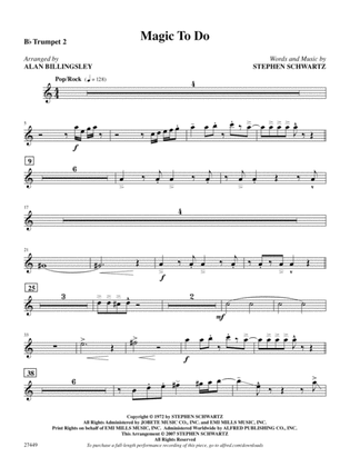 Magic to Do (from Pippin): 2nd B-flat Trumpet