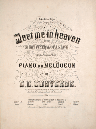 Meet Me in Heaven, or, The Night Funeral of a Slave