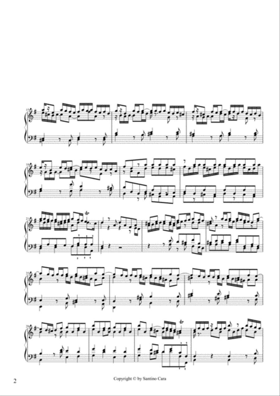 Albinoni - Sinfonia in G major-Si8- for piano - S.Cara 4-Part scores gallery preview page 2