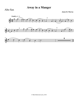 Book cover for Away in a Manger: E flat saxes (alto, baritone)/piano