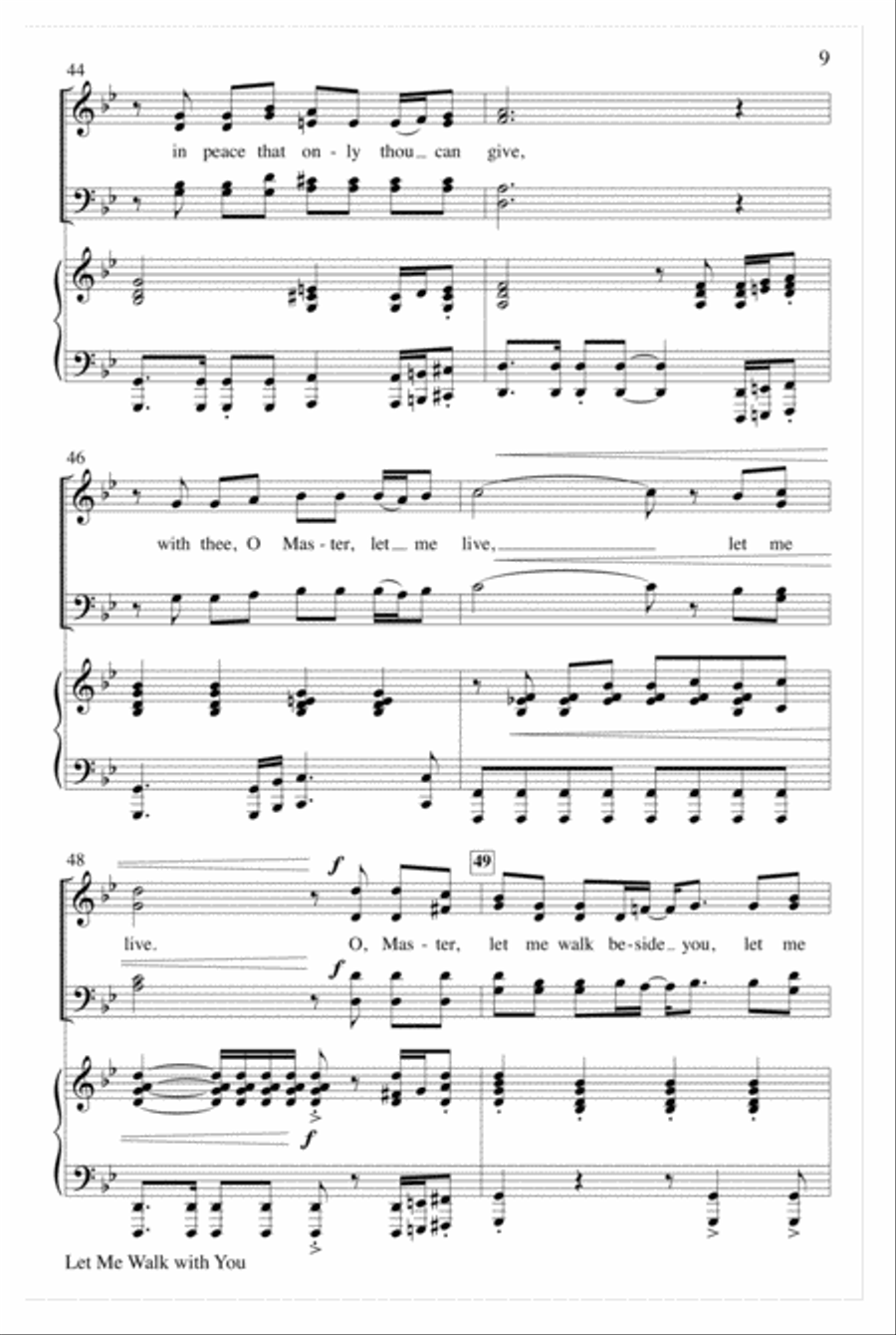 Let Me Walk with You Choir scores gallery preview page 9
