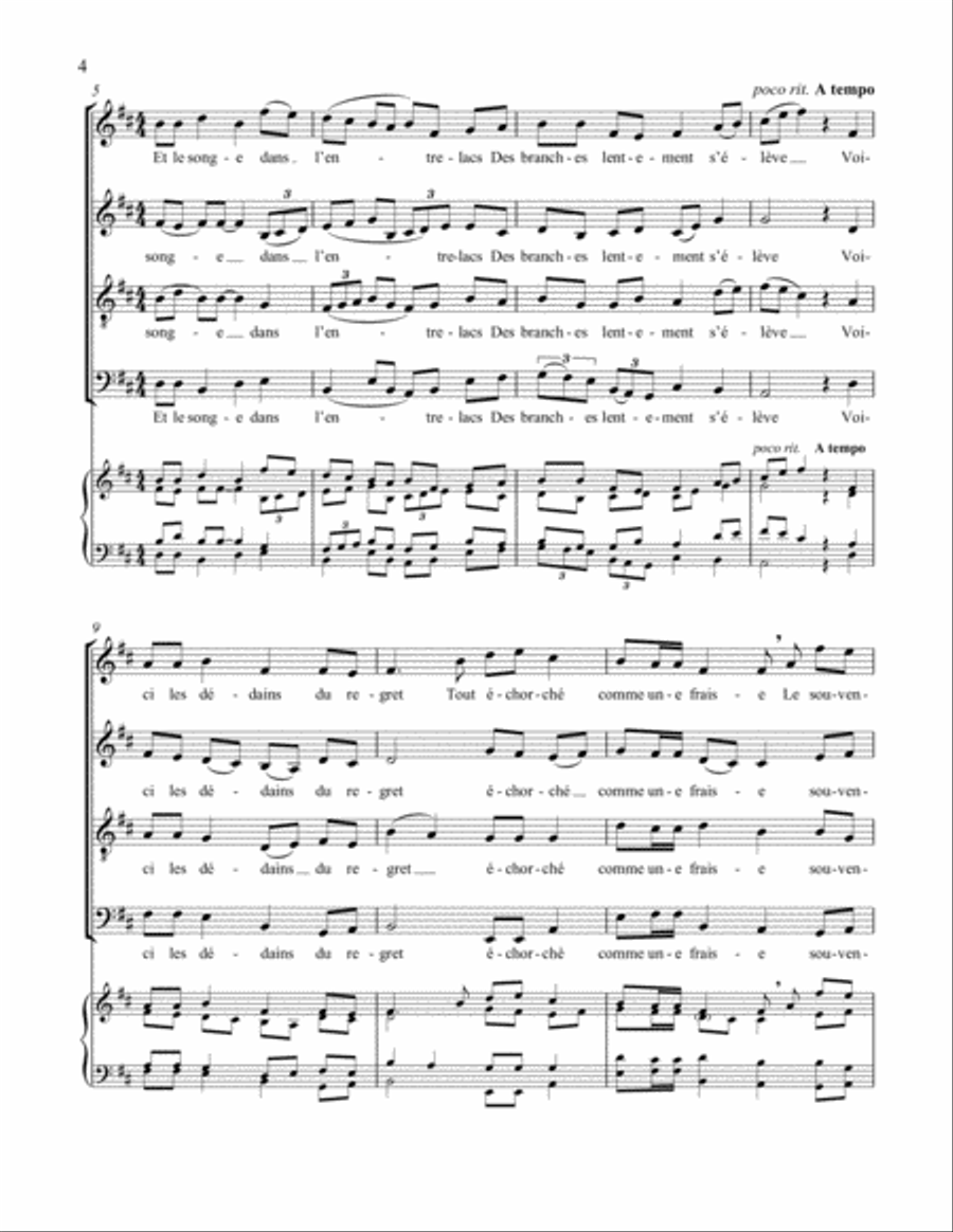 Trois Chansons de Guerre (miniatures sur des poèmes de Guillaume Apollinaire) 4-Part scores gallery preview page 5