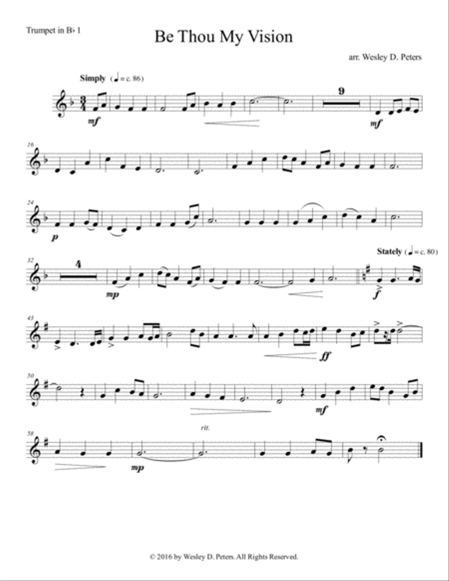 Be Thou My Vision (Brass Sextet) Brass Ensemble scores gallery preview page 1