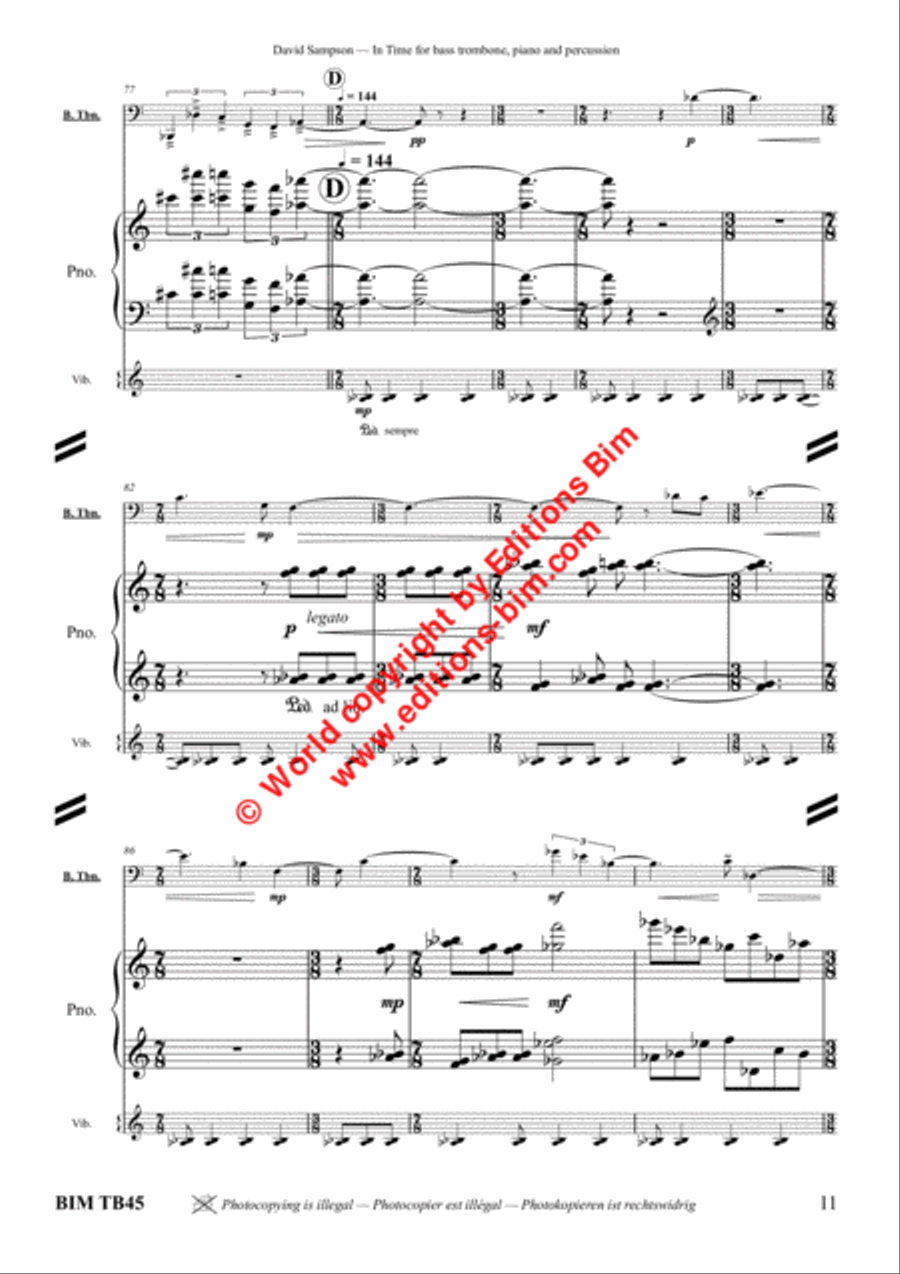 In Time Bass Trombone scores gallery preview page 10