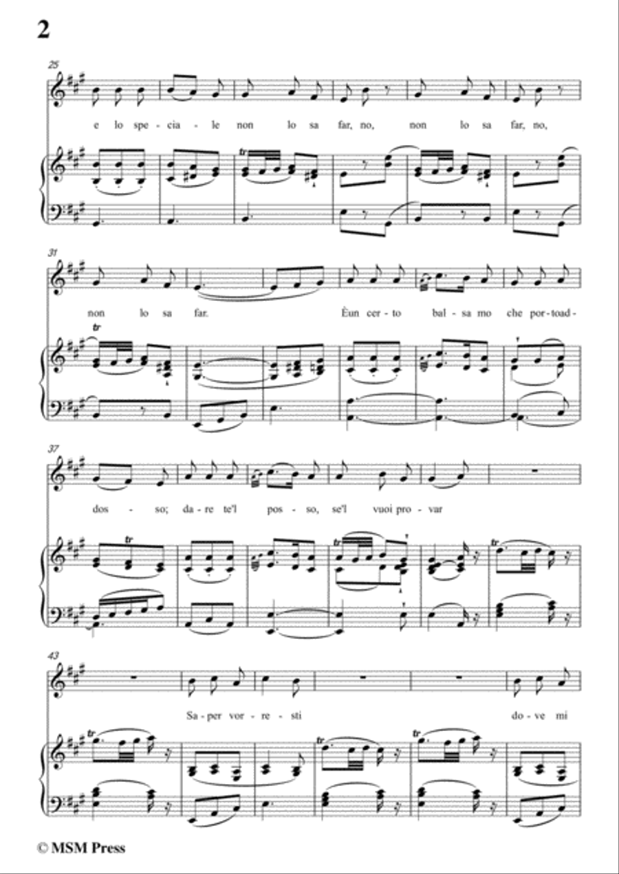 Mozart-Vedrai,carino,in A Major,for Voice and Piano Voice Solo scores gallery preview page 4