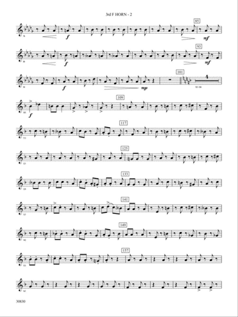 Oxford Street (March): 3rd F Horn Concert Band scores gallery preview page 2