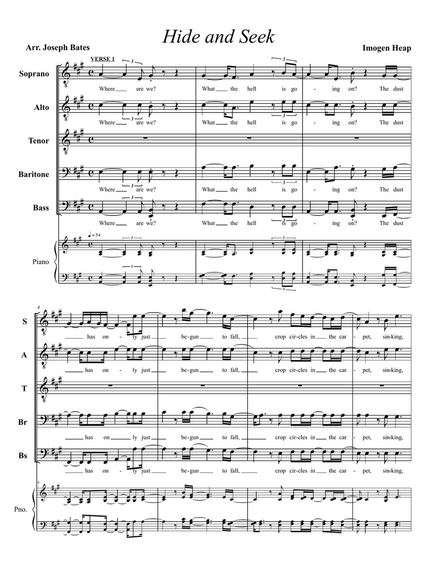 Hide And Seek 4-Part scores gallery preview page 1